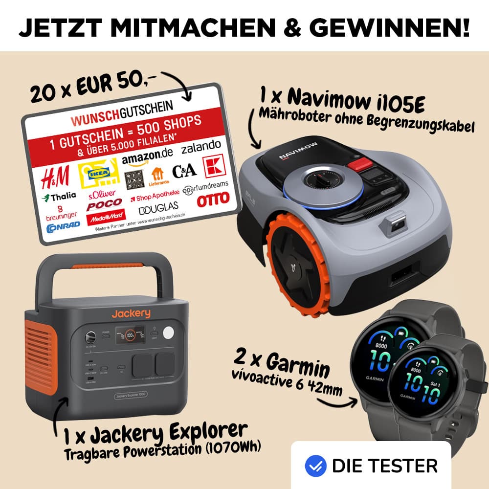 Jetzt teilnehmen und tolle Preise gewinnen: Teilnahmeschluss - 23. April 2026