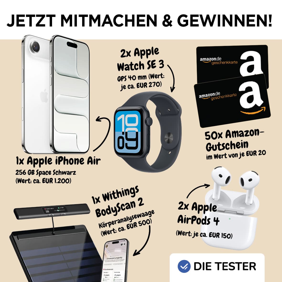Jetzt teilnehmen und tolle Preise gewinnen: Teilnahmeschluss - 12. Juli 2026