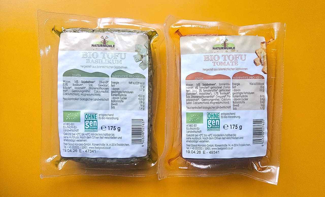 Naturmühle Bio Tofu Basilikum/Tomate